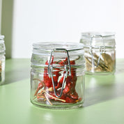 VON CASA Jar Set of 4 PCS 80ml - Transparent Glass Glossy Finish