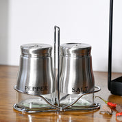 VON CASA Salt & Pepper 150ml - Silver Stainless Steel Glossy Finish