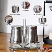 VON CASA Salt & Pepper 150ml - Silver Stainless Steel Glossy Finish