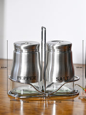 VON CASA Salt & Pepper 150ml - Silver Stainless Steel Glossy Finish - MARKET99