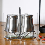 VON CASA Salt & Pepper 150ml - Silver Stainless Steel Glossy Finish