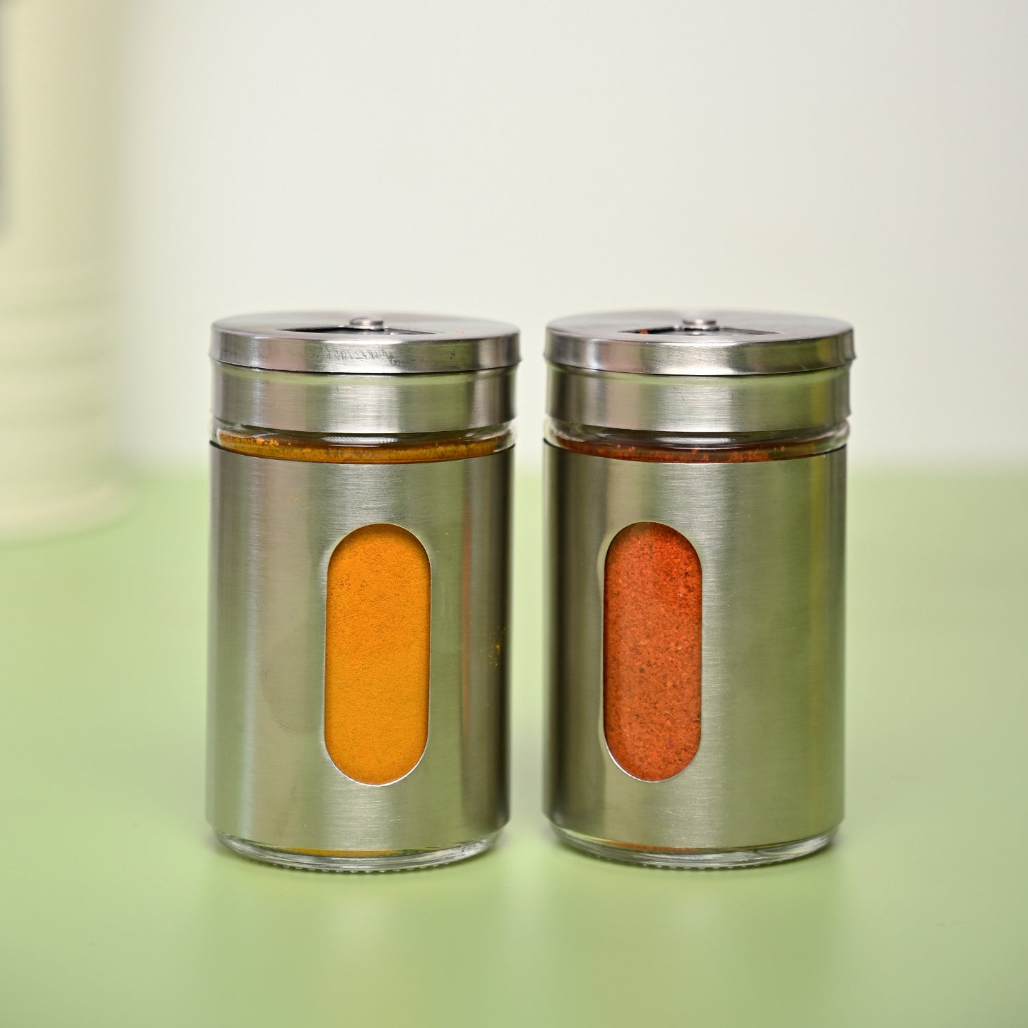 VON CASA Salt & Pepper 100ml - Silver Stainless Steel Glossy Finish