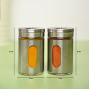 VON CASA Salt & Pepper 100ml - Silver Stainless Steel Glossy Finish
