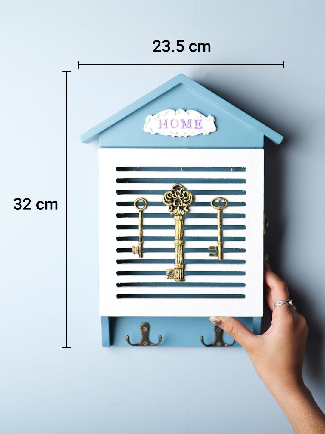 Key Shaped Container Wall Key Holder - Home Shaped Key Box | MARKET99