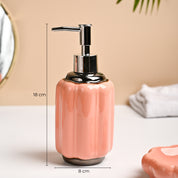 VON CASA 3Pcs Peach Printed Ceramic Bathroom Set