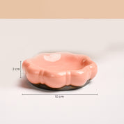 VON CASA 3Pcs Peach Printed Ceramic Bathroom Set