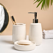 VON CASA 3Pcs White Ceramic Bathroom Set