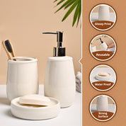 VON CASA 3Pcs White Ceramic Bathroom Set