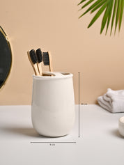 VON CASA 3Pcs White Ceramic Bathroom Set