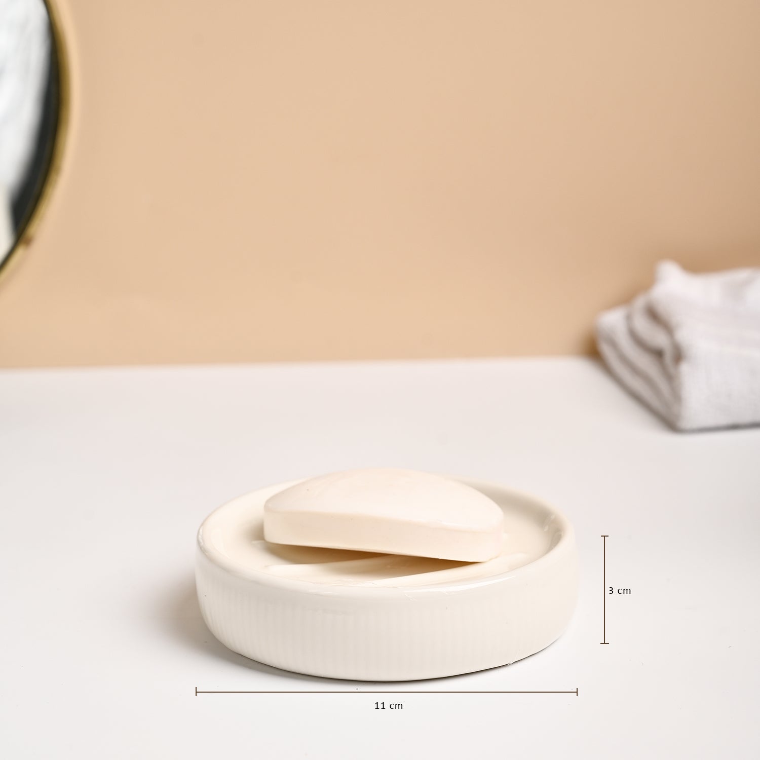 VON CASA 3Pcs White Ceramic Bathroom Set