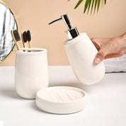 VON CASA 3Pcs White Ceramic Bathroom Set