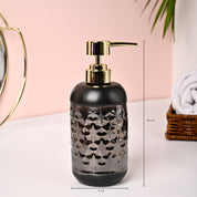 VON CASA 3Pcs Back & Gold Ceramic Bathroom Set