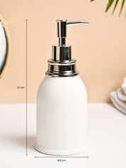 VON CASA White Ceramic Soap Dispenser - 480ml - MARKET99