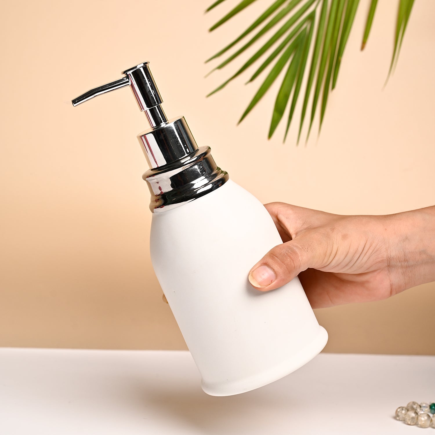 VON CASA White Ceramic Soap Dispenser - 480ml