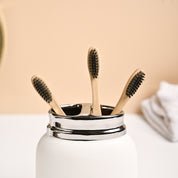 VON CASA White Ceramic Toothbrush Holder