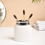 VON CASA 2Pcs White Ceramic Bathroom Set