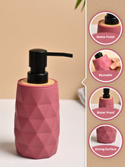 VON CASA Pink Plastic Soap Dispenser - 250ml - MARKET99