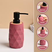 VON CASA Pink Plastic Soap Dispenser - 250ml