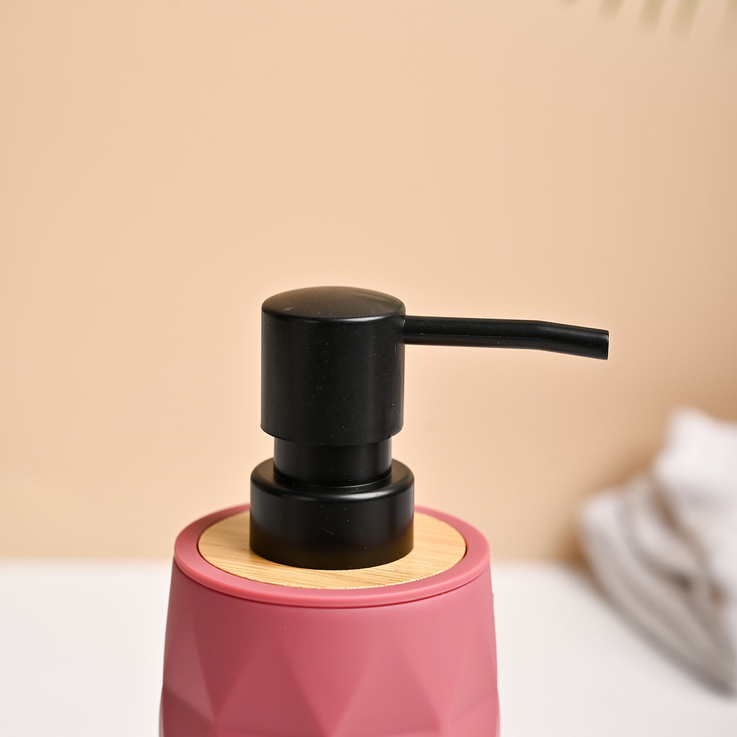 VON CASA Pink Plastic Soap Dispenser - 250ml
