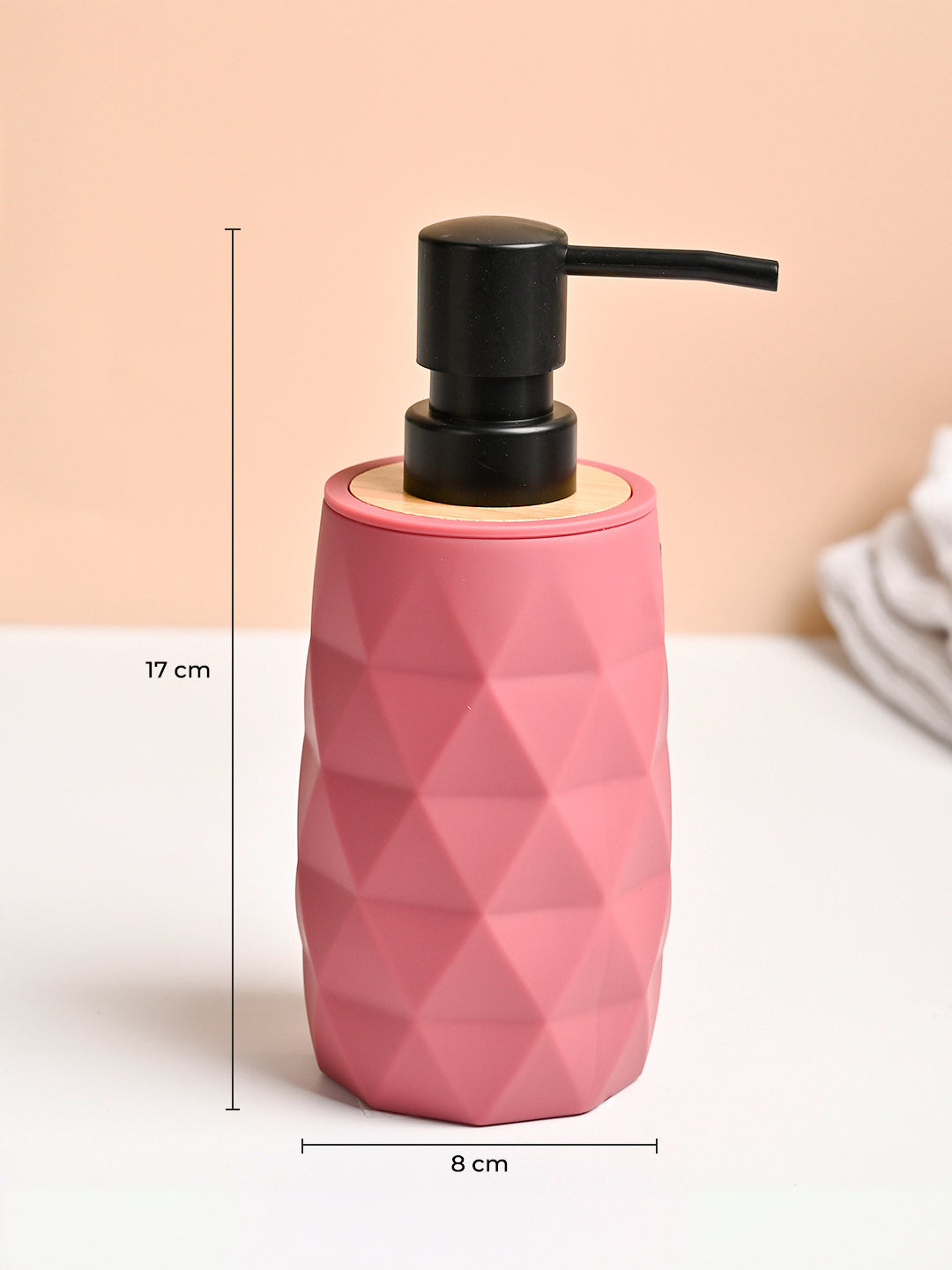 VON CASA Pink Plastic Soap Dispenser - 250ml - MARKET99