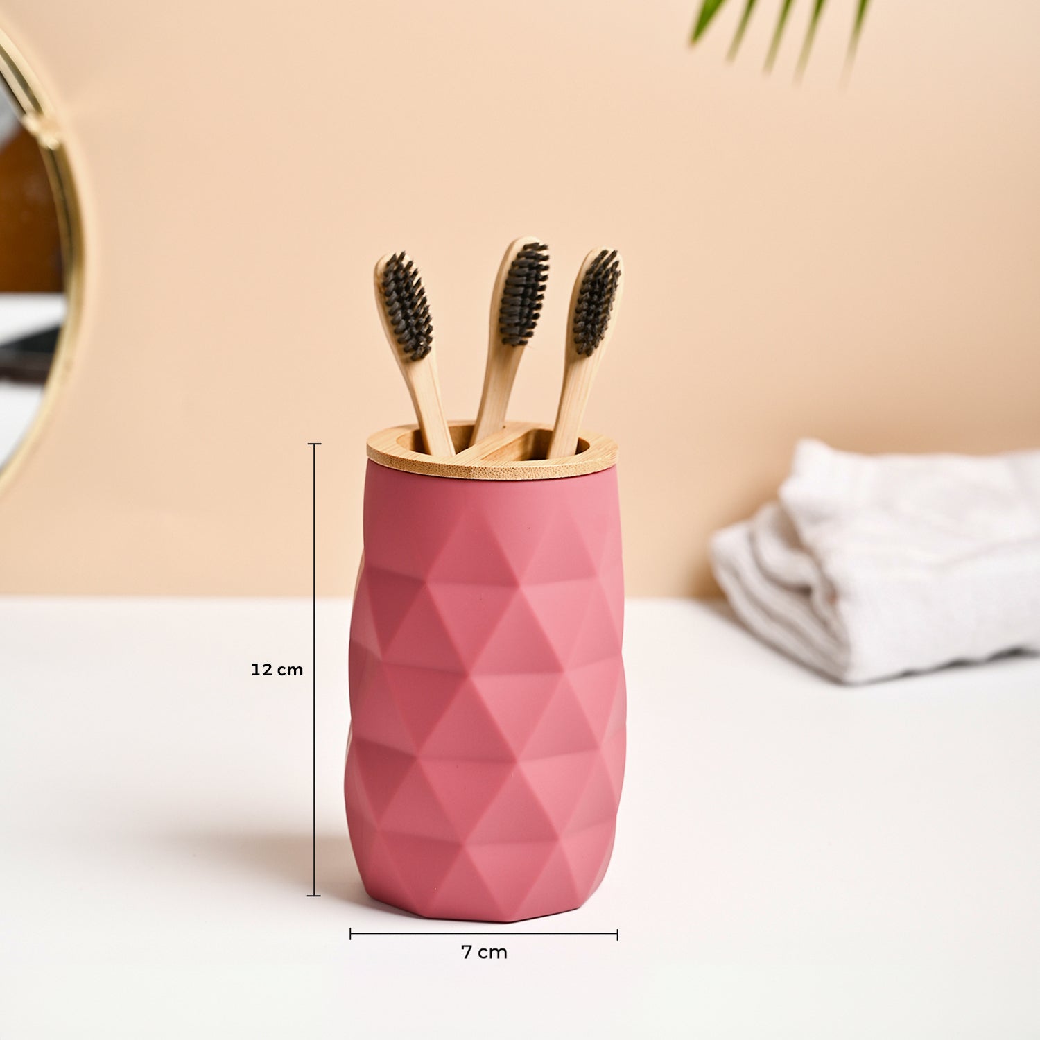 VON CASA Pink Toothbrush Holder