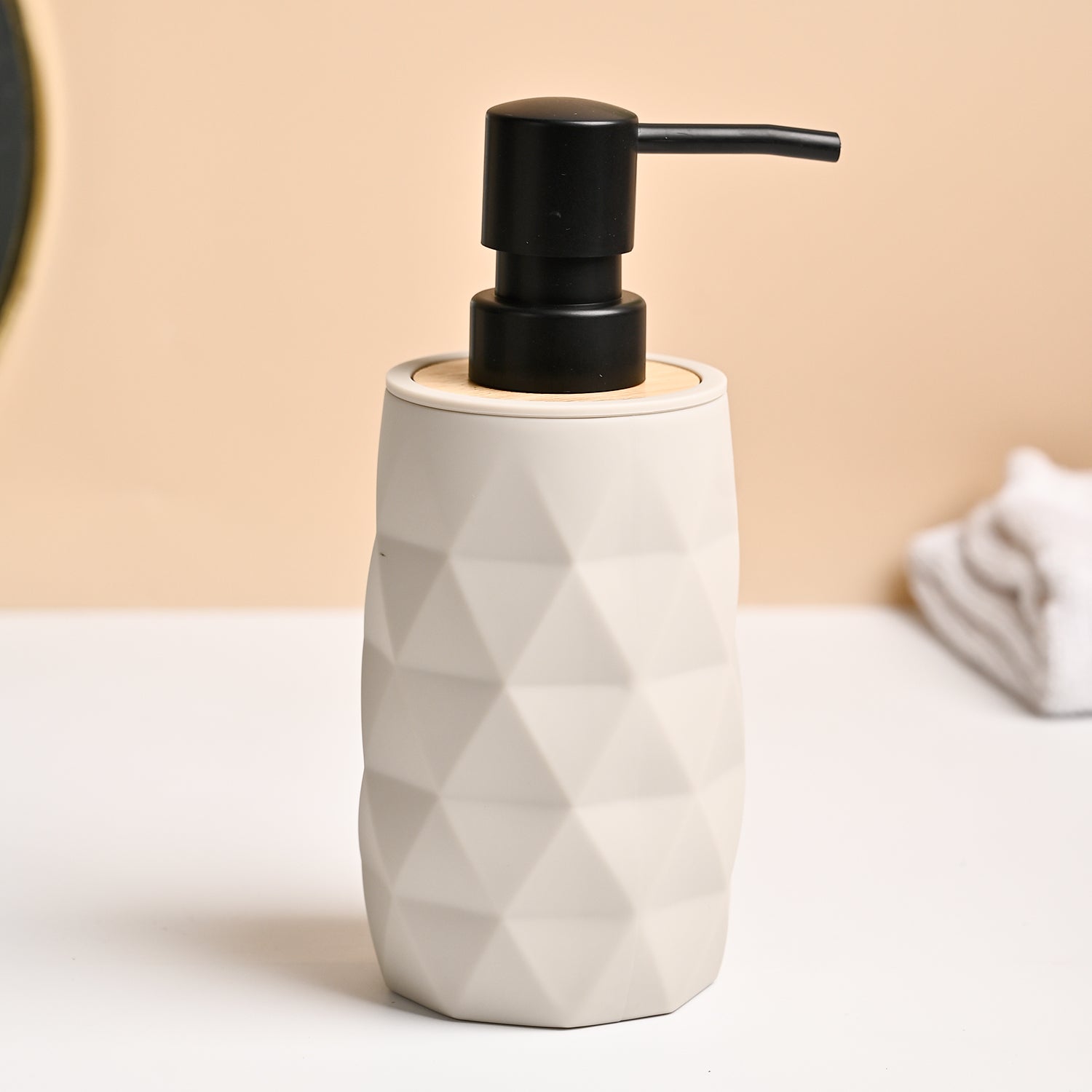 VON CASA Grey Plastic Soap Dispenser - 250ml