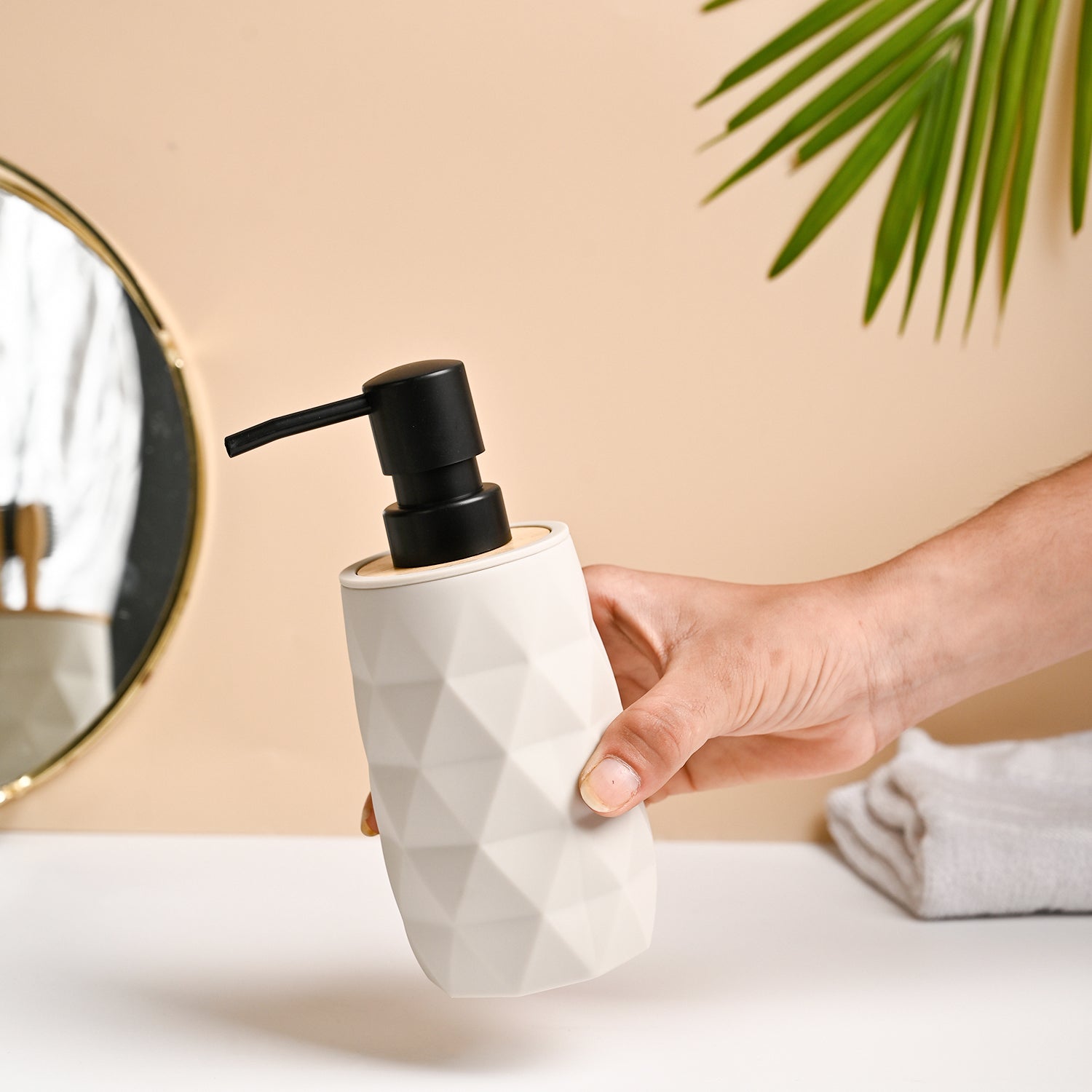VON CASA Grey Plastic Soap Dispenser - 250ml