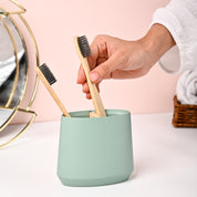 VON CASA Green Polyresin Toothbrush Holder