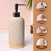 VON CASA Off-White Polyresin Soap Dispenser - 310ml