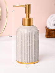 VON CASA Off-White Polyresin Soap Dispenser - 212ml - MARKET99