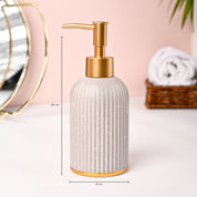 VON CASA Off-White Polyresin Soap Dispenser - 212ml