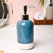 VON CASA Blue & White Polyresin Soap Dispenser - 228ml