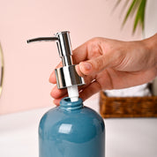 VON CASA Blue & White Polyresin Soap Dispenser - 228ml