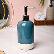 VON CASA Blue & White Polyresin Soap Dispenser - 228ml