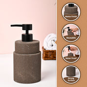 VON CASA Brown Polyresin Soap Dispenser - 410ml