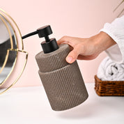VON CASA Brown Polyresin Soap Dispenser - 410ml