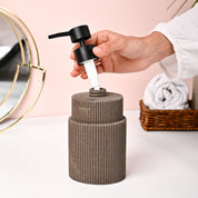 VON CASA Brown Polyresin Soap Dispenser - 410ml