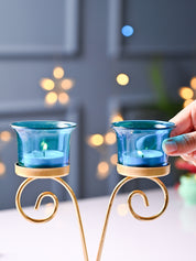 VON CASA Turquoise 2 Votive Tea- Light Holder - MARKET99