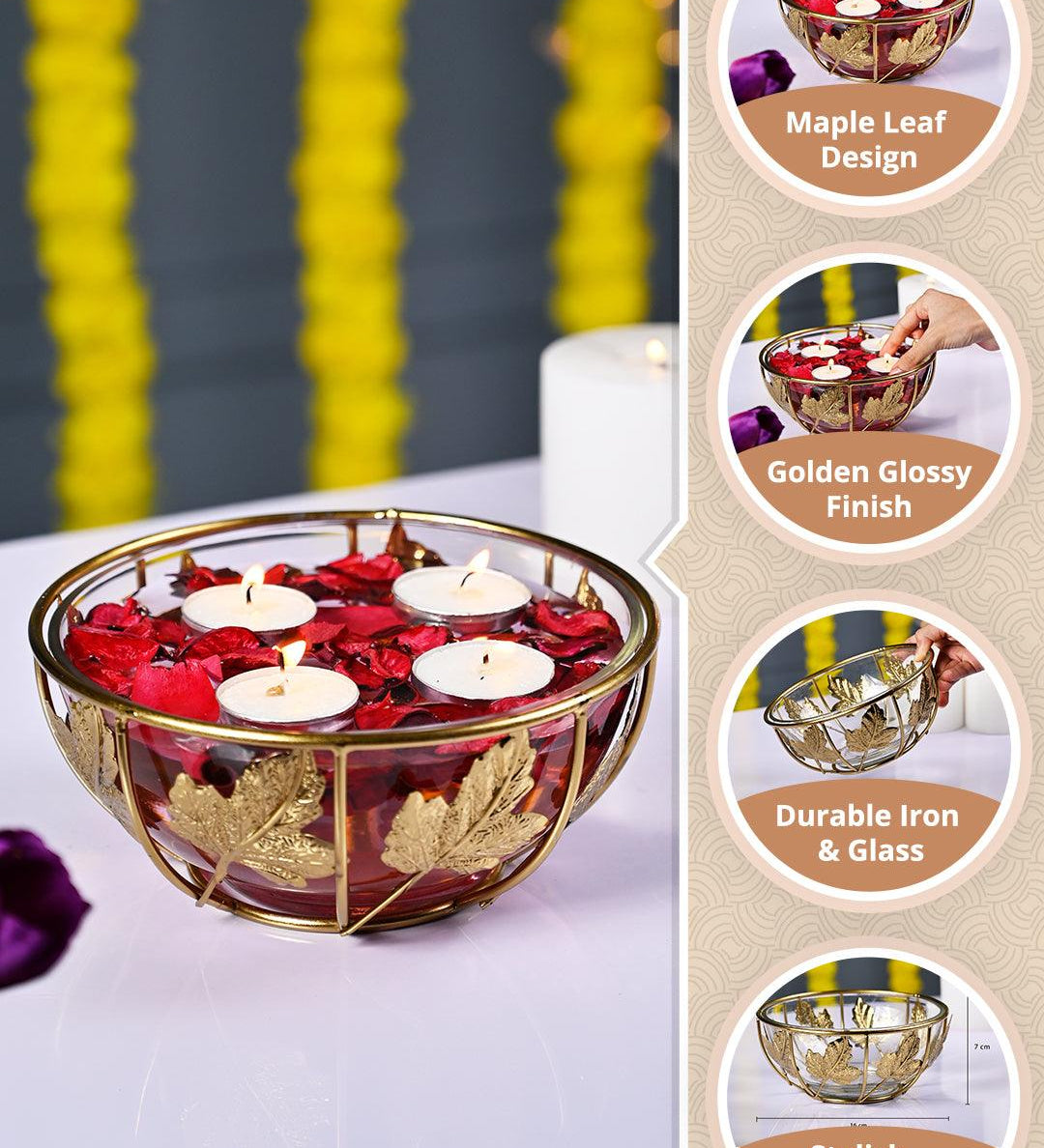 VON CASA Glass Bowl With Stand - MARKET99