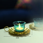 VON CASA T-Light Holder Set Of 2 - Red & Gold