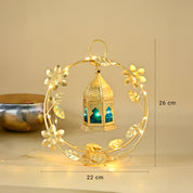 VON CASA Golden Iron Wreath Lantern