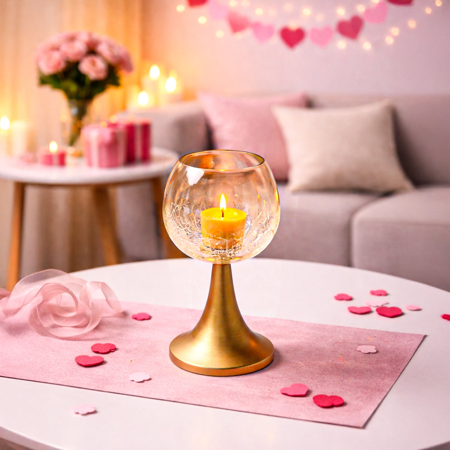 VON CASA Wine Glass Large T-Light Holder