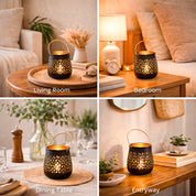 MARKET99 Black Hanging Tealight Holder Set Of 2