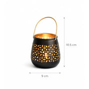 MARKET99 Black Hanging Tealight Holder Set Of 2