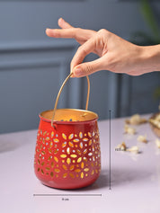 MARKET99 Red Hanging Tea Light Holder Set Of 2 - MARKET99