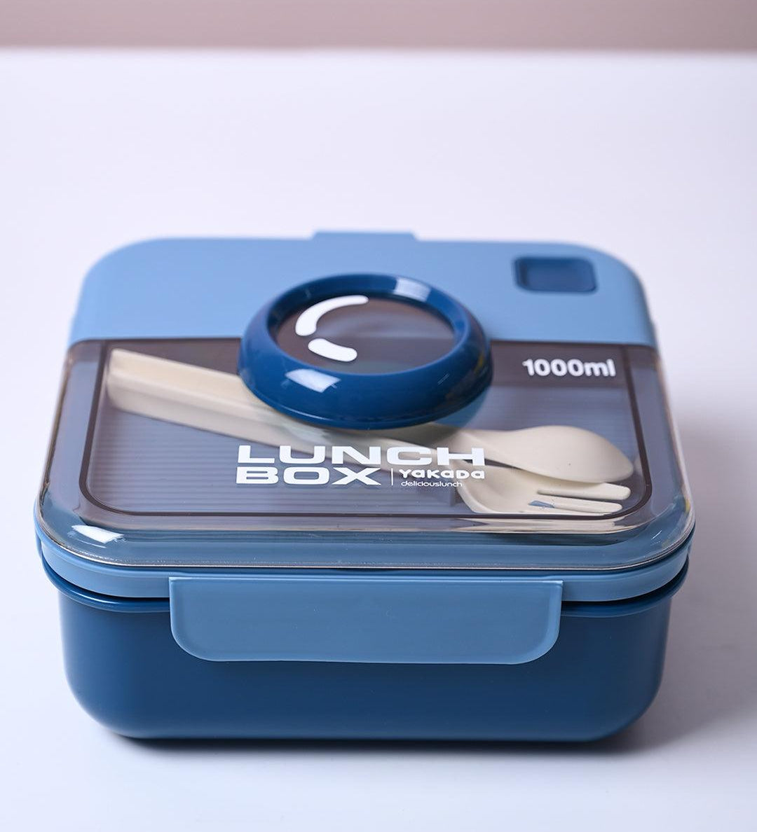 Cool Blue Lunch Set: 1 Spoon, 1 Fork & 1 Box - MARKET99