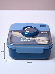 Cool Blue Lunch Set: 1 Spoon, 1 Fork & 1 Box - MARKET99