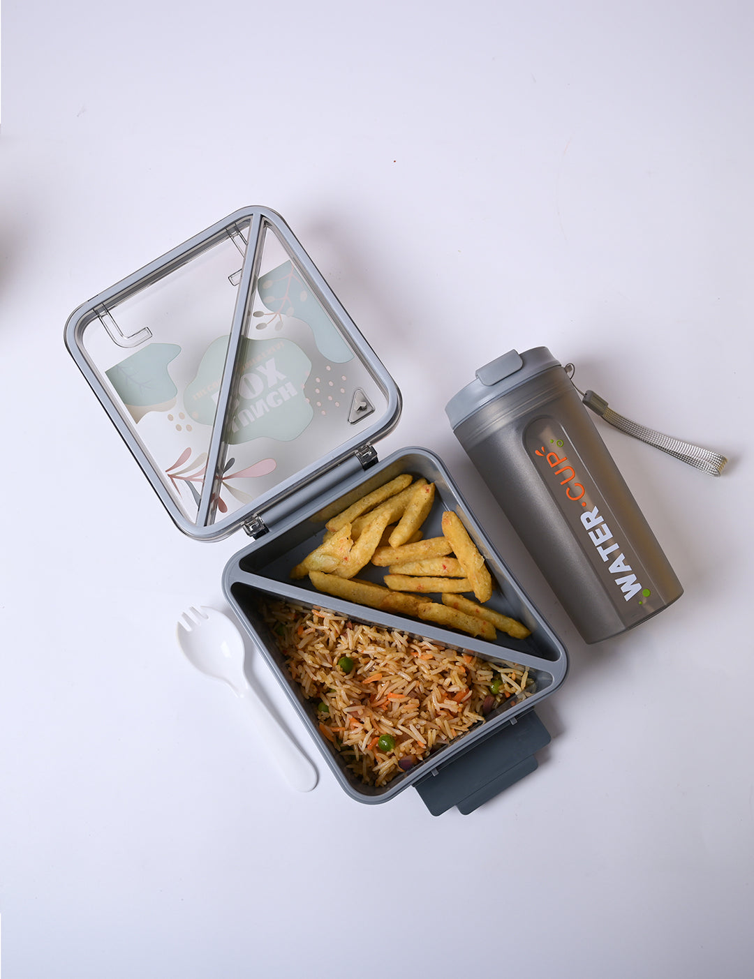 Grey Lunch Box Set - Minimalist and Modern - MARKET99