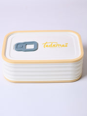 Cream Rectangle Lunch Box - 580 ML - MARKET99