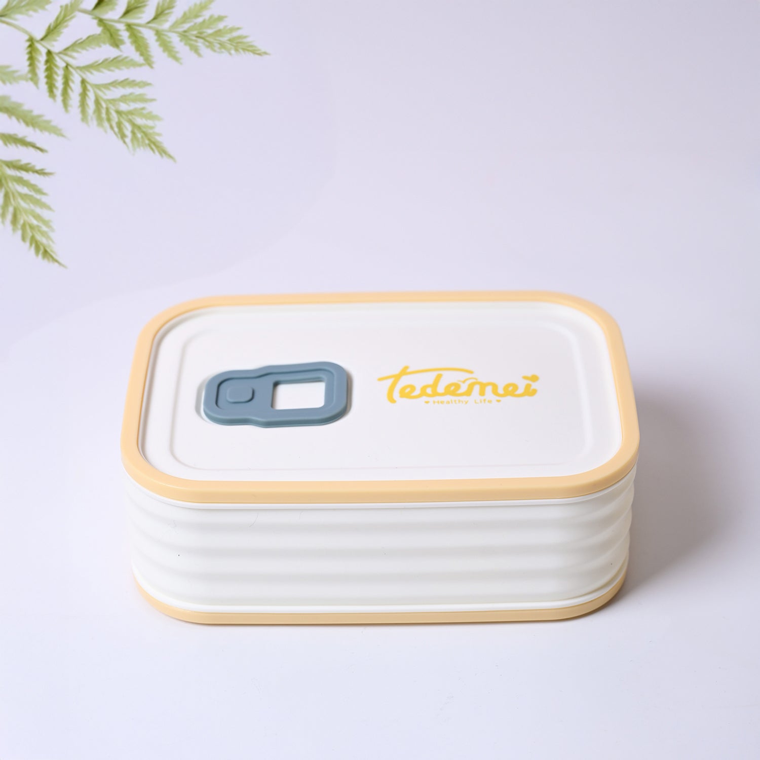 Cream Rectangle Lunch Box - 580 ML